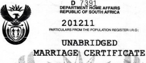 Marriage certificate sworn translator